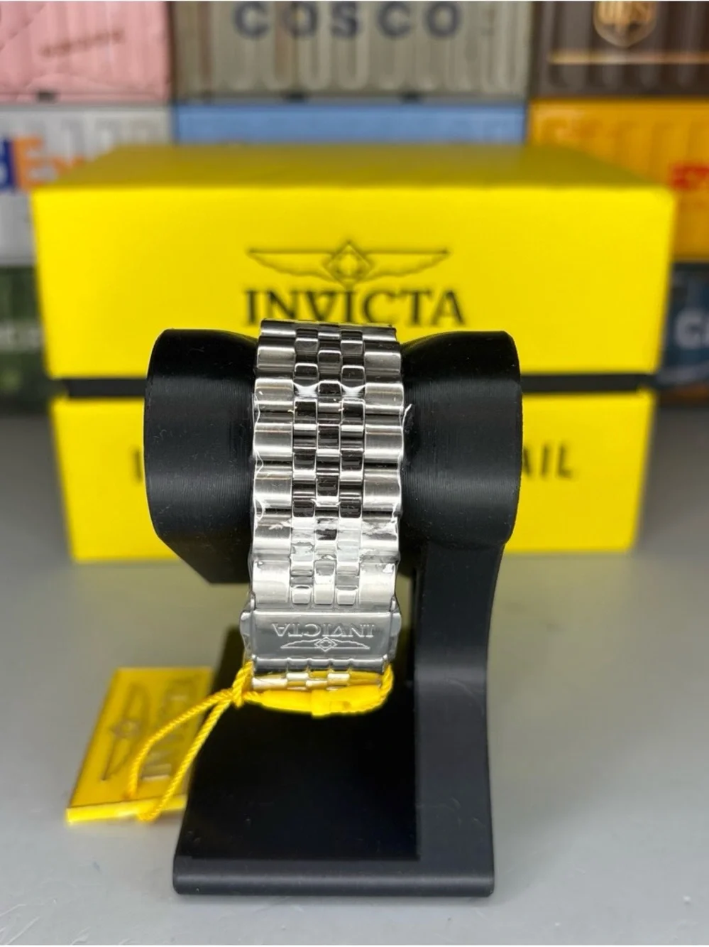 Invicta Specialty Silver Stainless Steel Watch with Blue Dial and Roman Markers